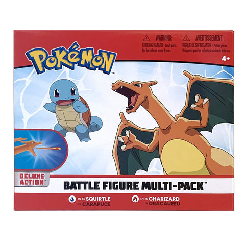 PokÃƒÆ’Ã‚Â©mon Fire and Water Battle Pack - includes 4.5 Inch Flame Action Charizard and 2" Squirtle Action Figures - Amazon Exclsuive