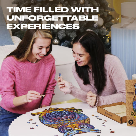 UNIDRAGON Wooden Jigsaw Puzzles - Charming Owl, 366 pcs, King Size 9.9" ?17.1, Beautiful Gift Package, Unique Shape Best Gift for Adults and Kids