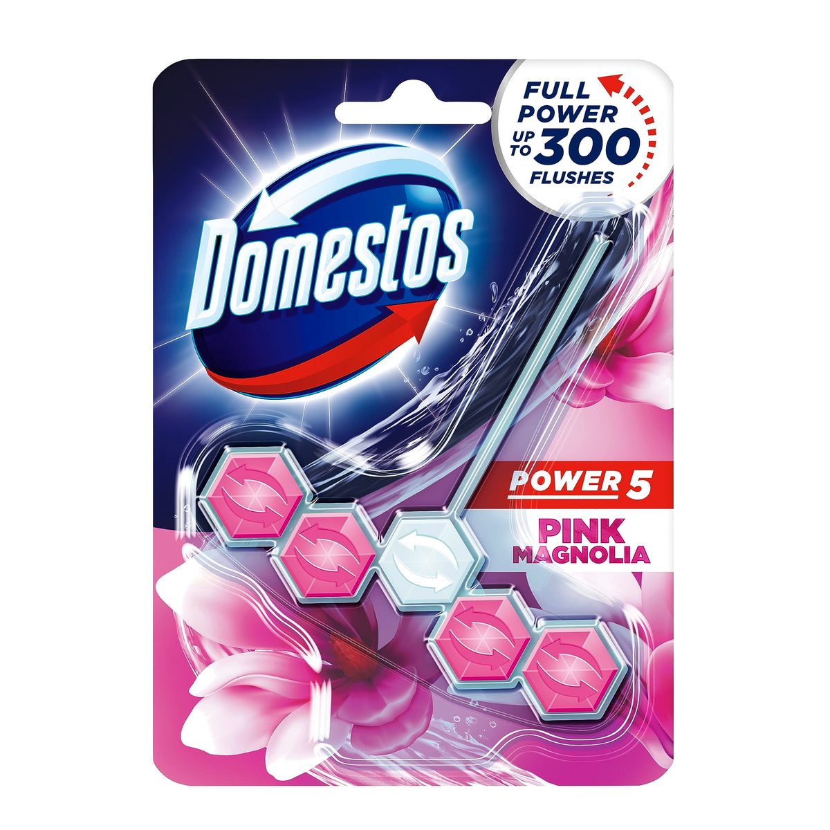 Domestos Rim Block Power 5 - Pink, Pack of 5