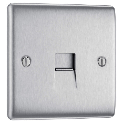 BG Electrical Single Telephone Slave Socket