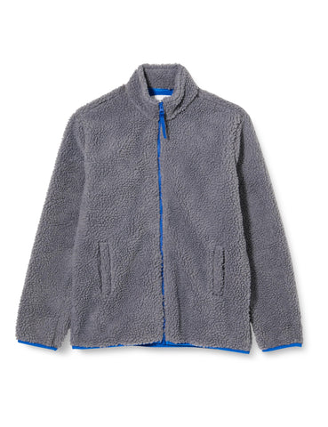 Amazon Essentials Boys Polar Fleece Lined Sherpa Full-Zip Jacket, Dark Grey, 5 Years