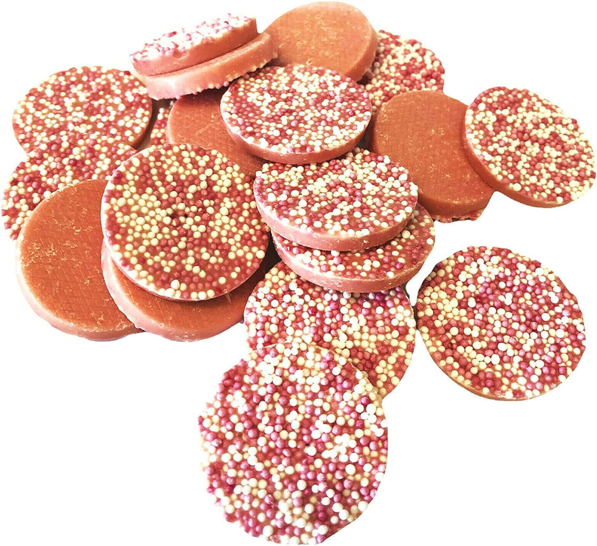 DOG CHOC DROPS Large STRAWBERRY Drops With Sprinkles SAFE Dog Chocolate 100g-1kg (200g)