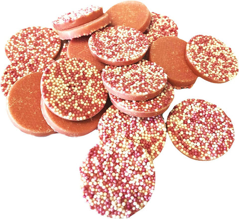 DOG CHOC DROPS Large STRAWBERRY Drops With Sprinkles SAFE Dog Chocolate 100g-1kg (200g)