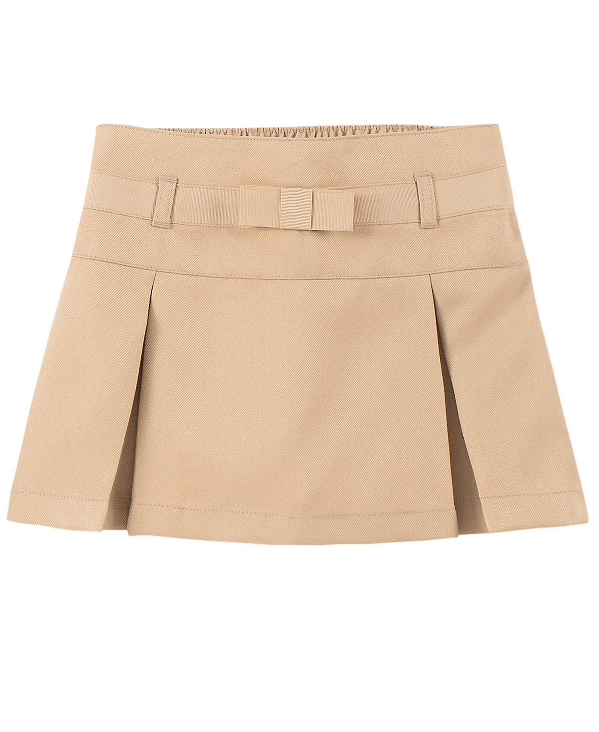 IZOD Toddler Girls' School Uniform Pull-On Scooter Skirt, Khaki Pleated, 3T