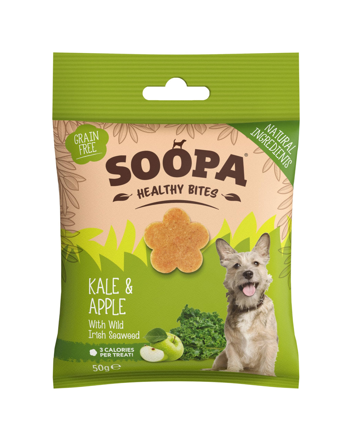 Soopa Kale and Apple Healthy Bites Dog Treat, 50 g