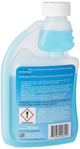 Blagdon Natural Wildlife Pond Tap Safe, Removes Chlorine, Makes Tap Water Safe, Bio-Activates, 250ml, Treats 2,273 Litres of Water