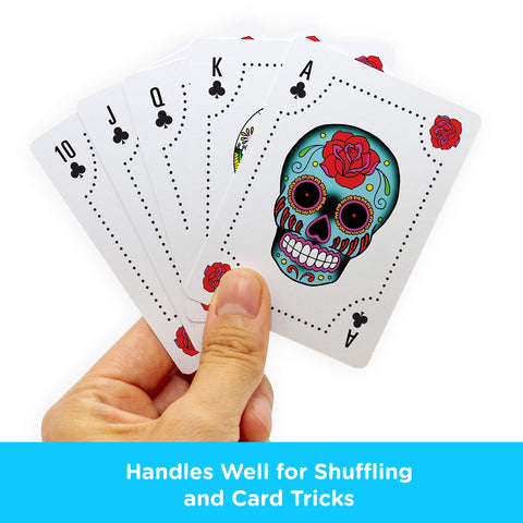 AQUARIUS Sugar Skulls Playing Cards - Sugar Skulls Themed Deck of Cards for Your Favorite Card Games - Officially Licensed Sugar Skulls Merchandise & Collectibles