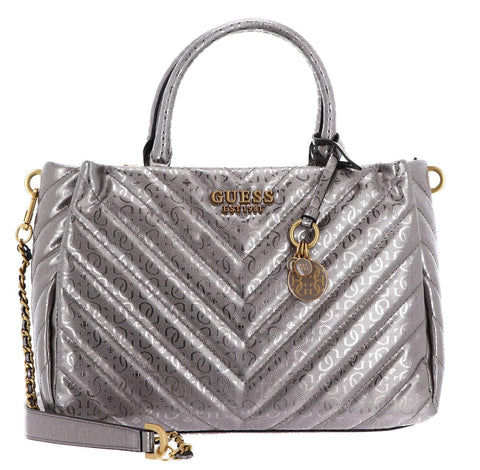 GUESS Jania Society Satchel, Pewter