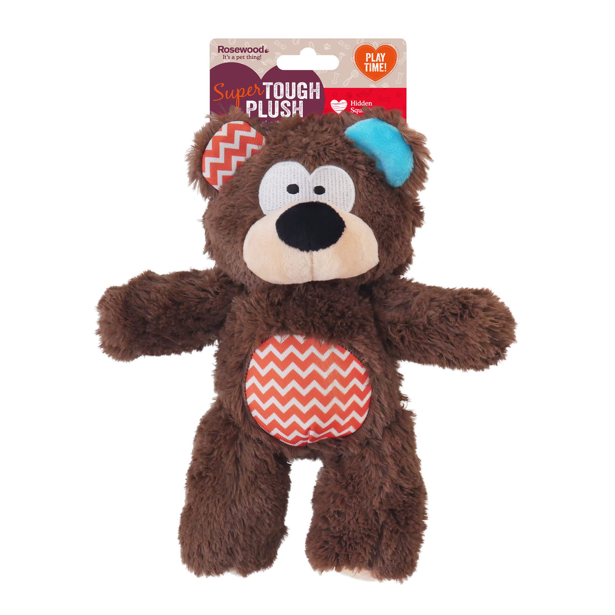 Rosewood Multi-Function Tough Dog Toy with Rope Core And Squeaker clear, for All Breed Sizes