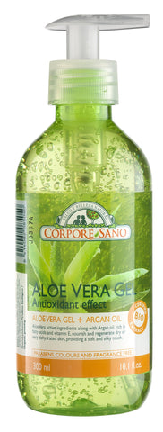 Corpore Sano Aloe & Argan Oil Gel-CERTIFIED ORGANIC-NO PARABENS-FRAGANCE FREE-Imported from Spain-300 ml/10.1 fl oz