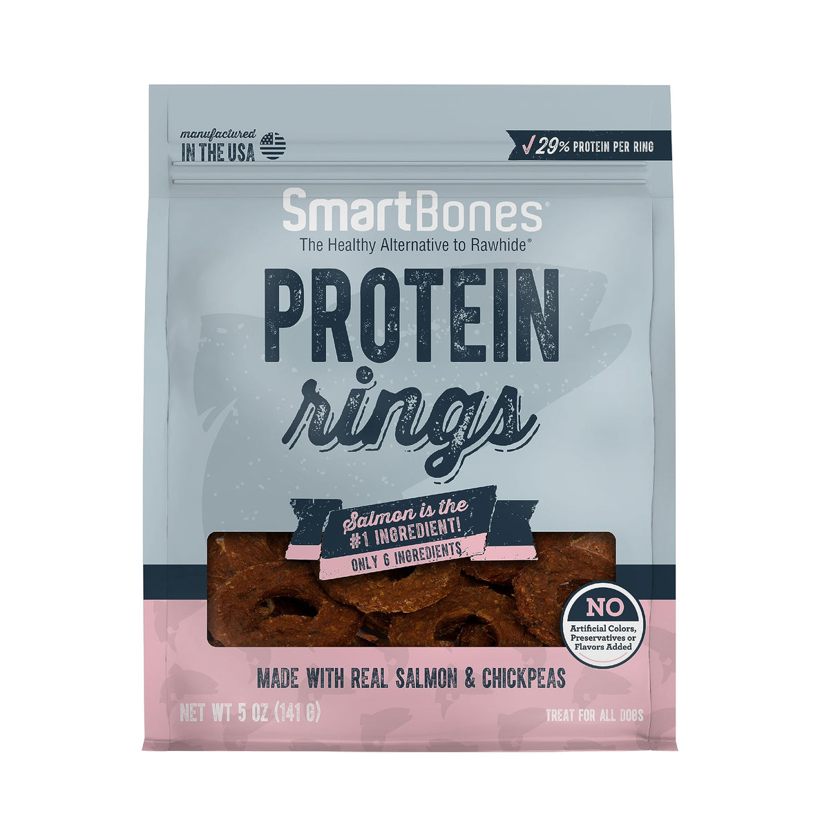 SmartBones Protein Rings with Real Salmon and Chickpeas, 5 OZ