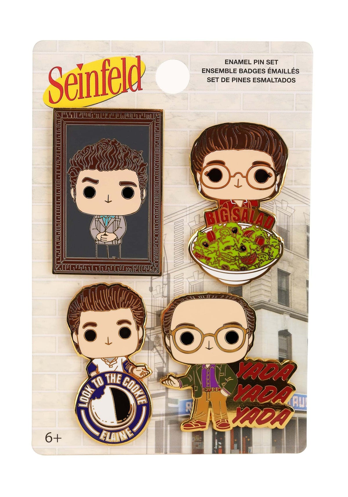 Funko SEINFELD ALL CHARACTER POP 4 PACK of PIN SET