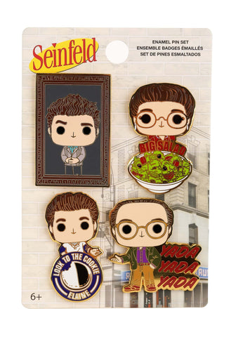 Funko SEINFELD ALL CHARACTER POP 4 PACK of PIN SET