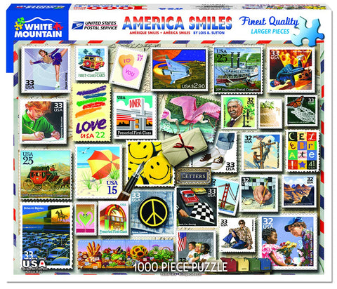 White Mountain Puzzles America Smiles Jigsaw Puzzle - 1000 Piece Jigsaw Puzzle