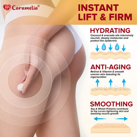 Caramelia Butt Enhancement & Enlargement Cream - Works for Your Buttocks - Butt Becomes Tightened and More Elastic without Injections - Lifts Muscles, Creating Beautiful Picture of Self-Confident Lady