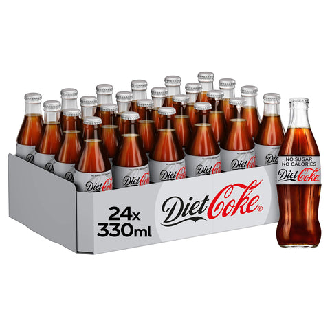 Diet Coke 24 x 330ml Glass Bottles