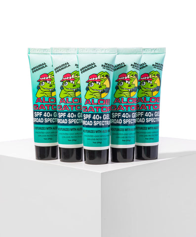Aloe Gator Sunscreen SPF 40+ Gel Broad Spectrum,1 oz, 5 pack