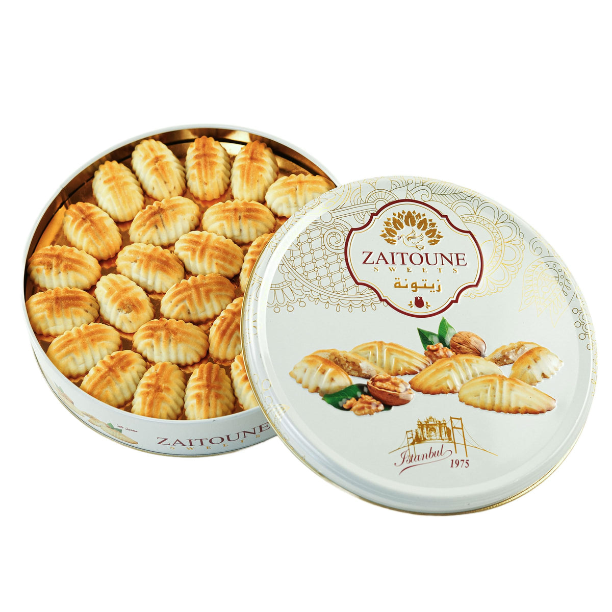 Zaitoune Sweets Maamoul - Traditional Arabic Cookie Pastry, Perfect for Sharing and Gifting (600G, Walnut)