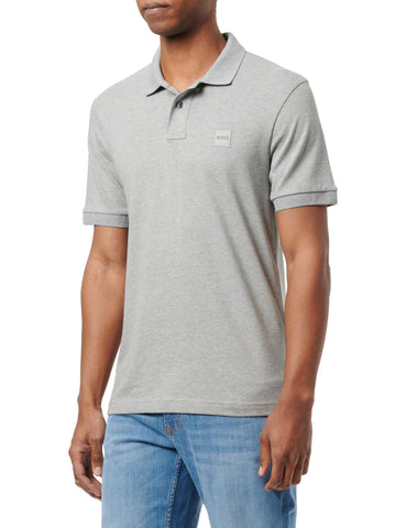 BOSS Mens Passenger Slim-fit Stretch-Cotton Polo Shirt with Logo Patch