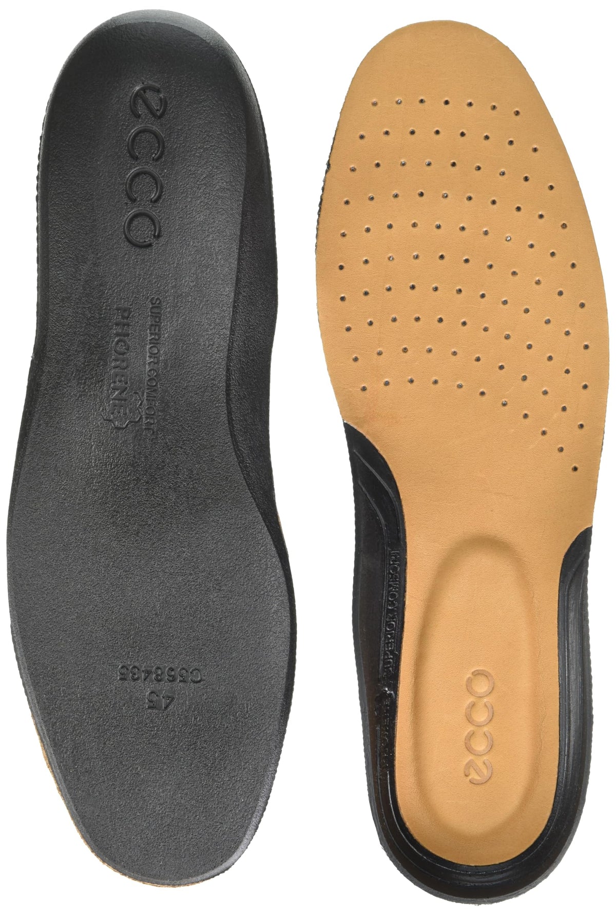 ECCO Men's Comfort Supreme Leather Insole, Lion Perforated, 10-10.5