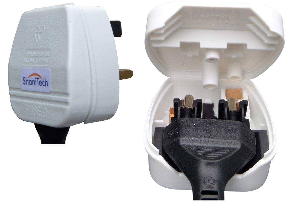 ShaniTech Europe Euro to UK 3 Pin Converter Plug Adapter - Not designed for 15.88mm plugs
