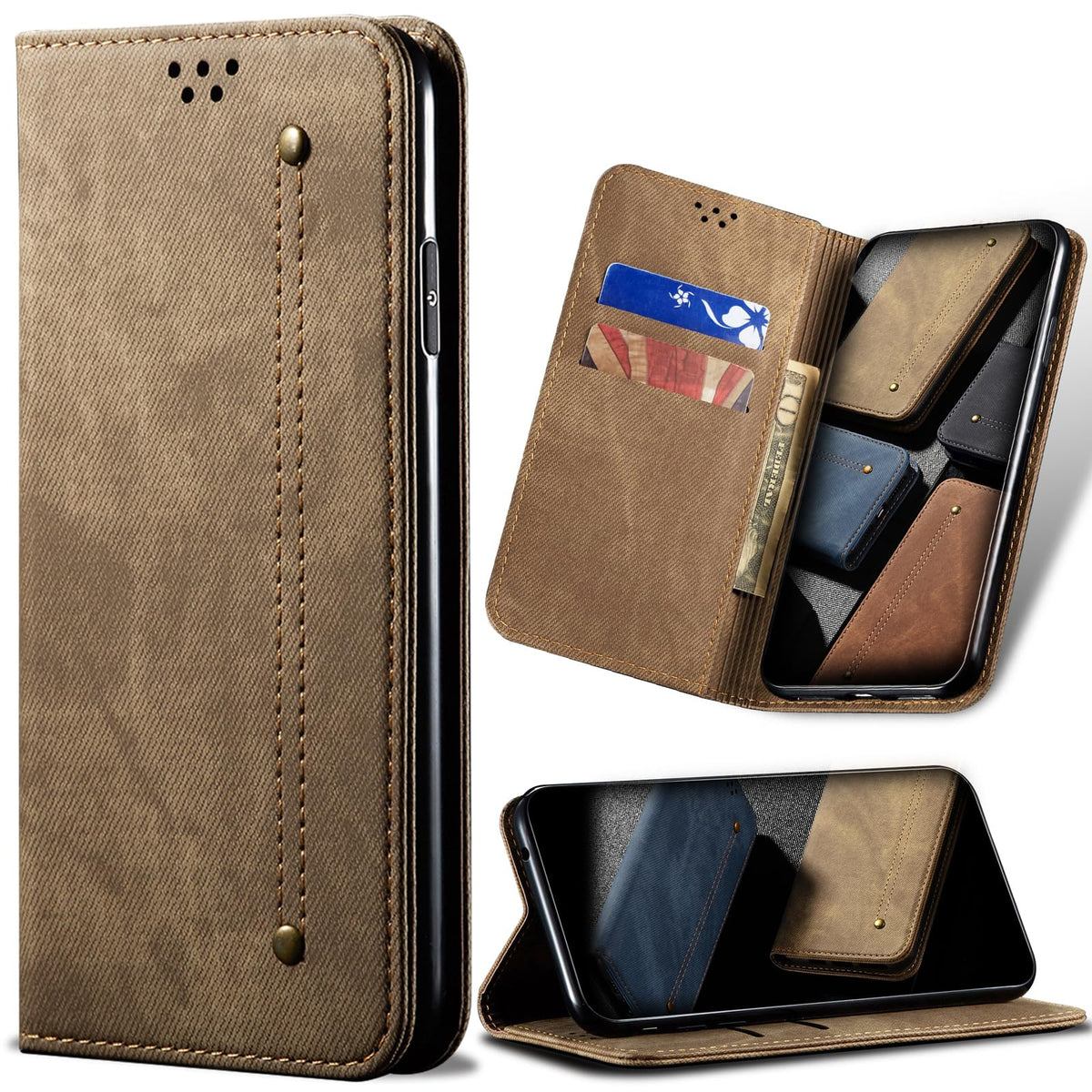 Wallet Case for Samsung Galaxy A06, Card Slots, Magnetic Closure, Stand Wallet Flip Leather Cover for Samsung Galaxy A06-04
