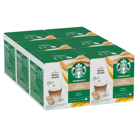 Starbucks Latte Macchiato Pods by NESCAFÃƒâ€° Dolce Gusto (Pack of 6, Total 72 Pods)