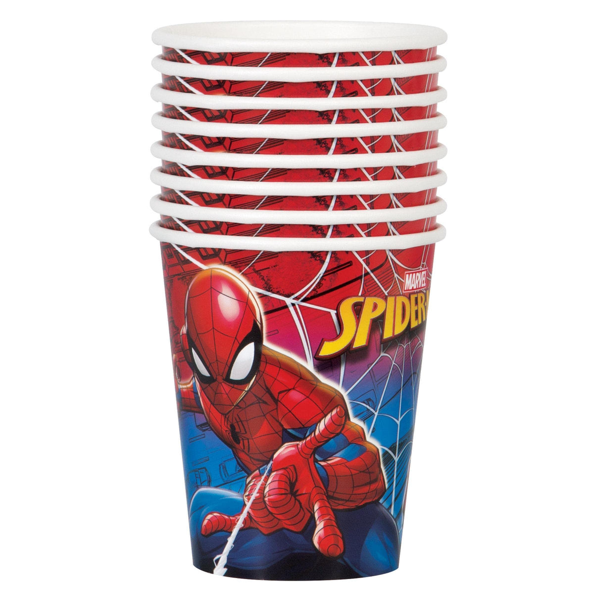 Unique Amazing Spider-Man Paper Cups - 9 oz (Pack of 8) - Durable & Exciting Design - Perfect for Themed Parties