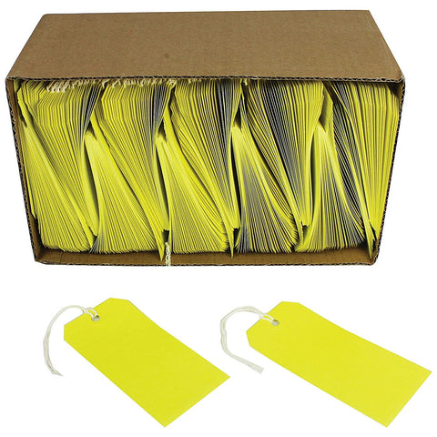 Q-Connect KF01626 Strung Tag 120x60mm - Yellow (Pack of 1000)