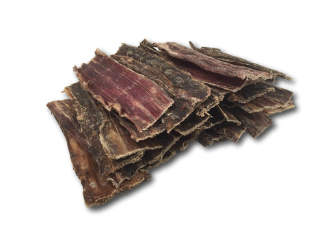 Top Dog Chews - 5" - 6" Buffalo Beef Tendon Taffy, 30 Pack, Beef Jerky Dental Treats for Dogs - Organically Sourced, Single Ingredient Dog Treat, for Small, Medium, or Large Dogs