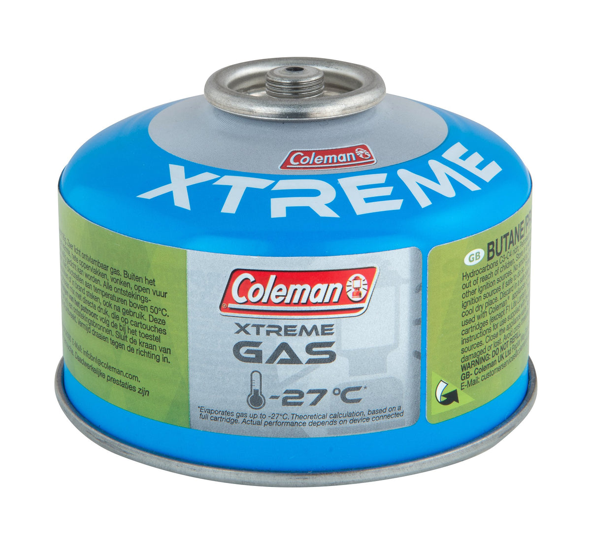 Coleman C100 Xtreme Screw On Gas Cartridge, for Camping Stoves, Compact and Resealable Canister