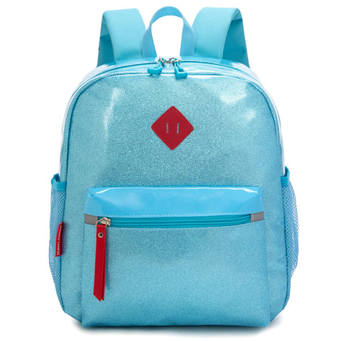 HawLander Preschool Backpack for Toddler Girls, Kids School Bag, Ages 3 to 7 years old, Mini, Glitter Turquoise