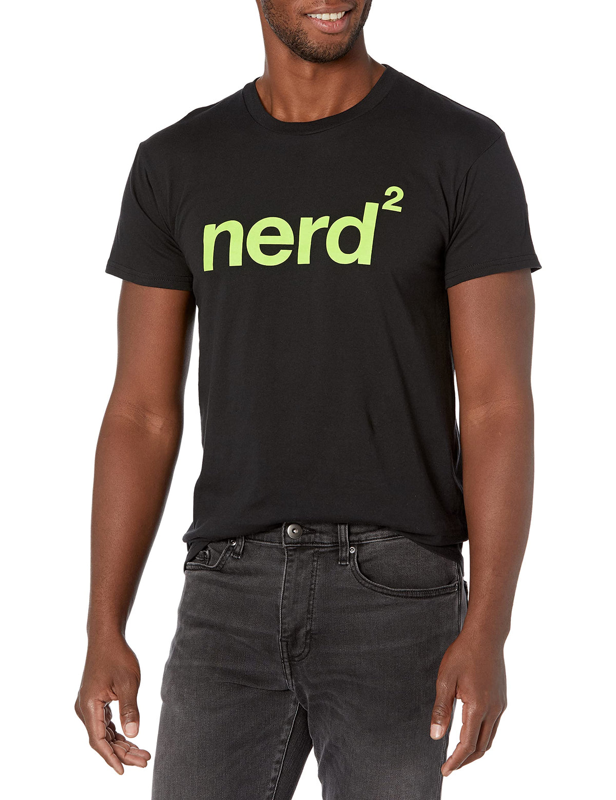 Hanes Men’s Short Sleeve Graphic T-Shirt Collection, Nerd Squared, Large