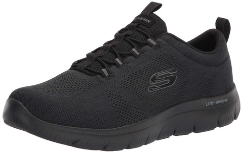 Skechers mens Skechers Men's Summits Louvin Loafer, Black/Black, 7.5 Wide US