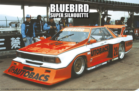 Aoshima 1/24 Model Car No.24 Nissan KY910 Bluebird Super Silhouette '83 Model Kit(Japan Import)