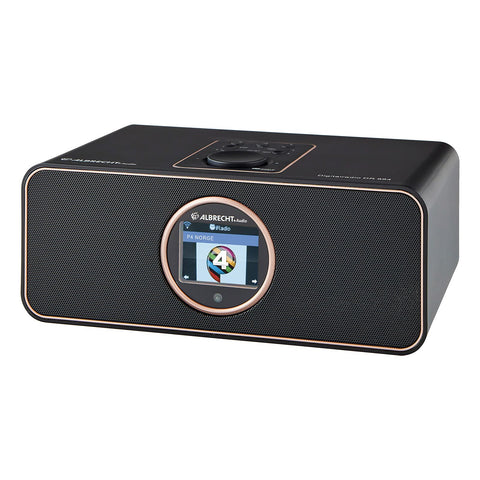 Albrecht DR 884 Compact System, 27884, Internet Radio, Digital Radio, DAB+, FM with RDS, Bluetooth, USB, Colour Display, Music Streaming via Smartphone App Possible, 2 x 7 W, Colour: Black