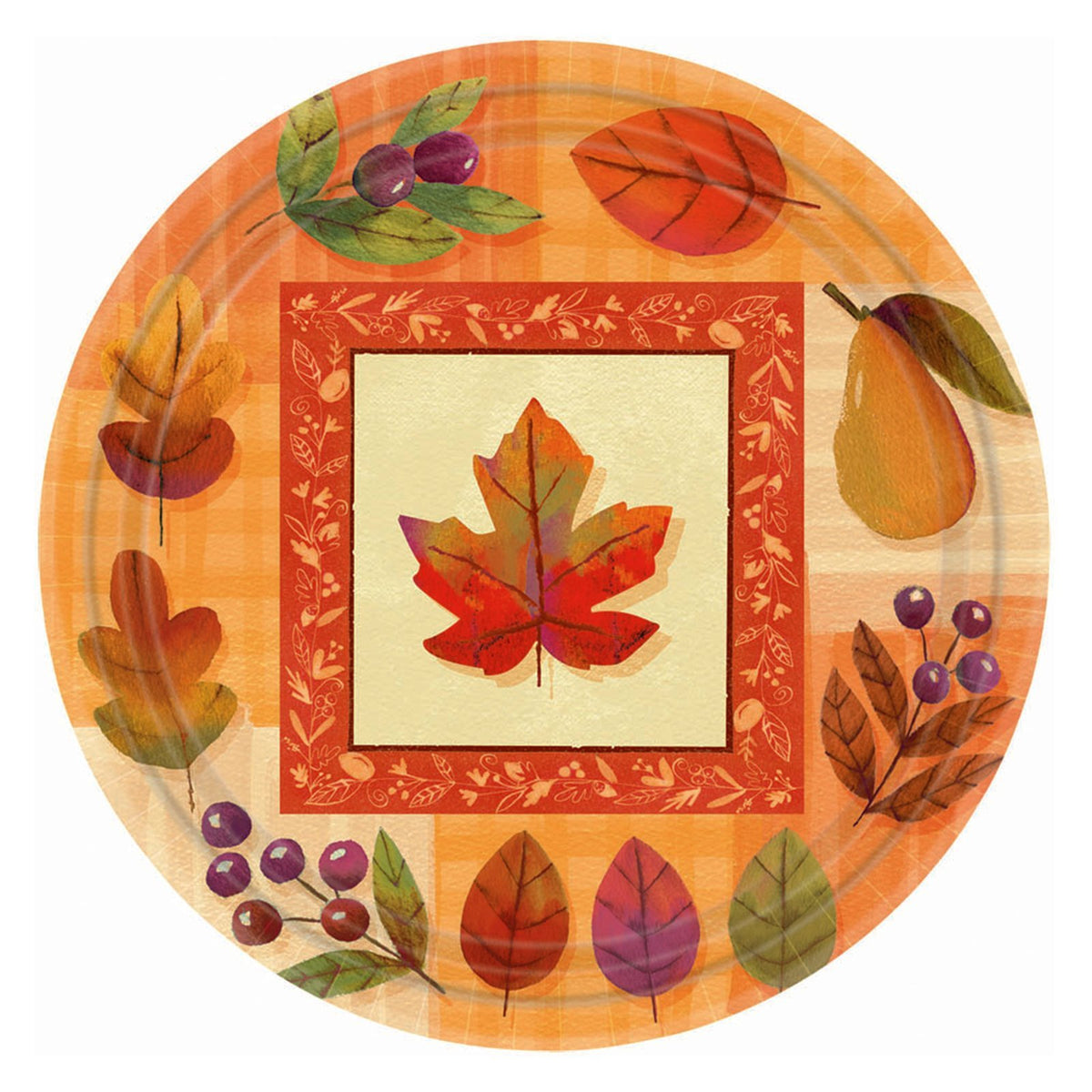 Watercolor Leaves - Dessert Plates Party Accessory by Amscan