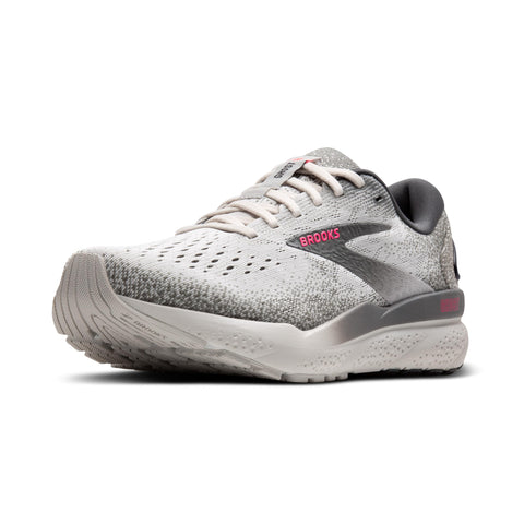 Brooks WomenÃ¢â‚¬â„¢s Ghost 16 Neutral Running Shoe - Grey/Gargoyle/Pink - 7.5 Medium
