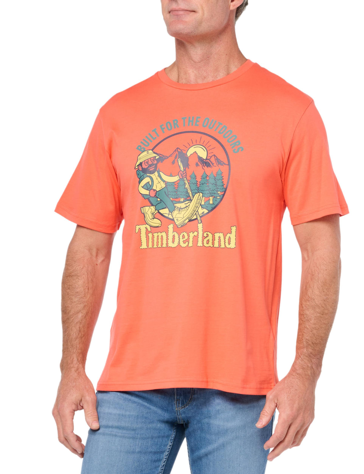 Timberland Men's Hike Out Graphic, Hot Coral Medium