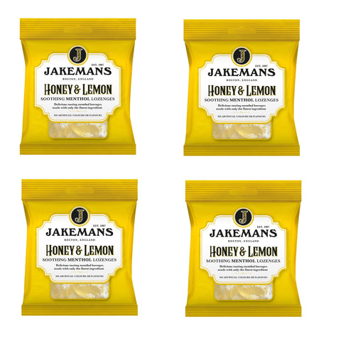 Jakeman's Jakemans Lozenges Honey & Lemon Menthol (Pack of 4)