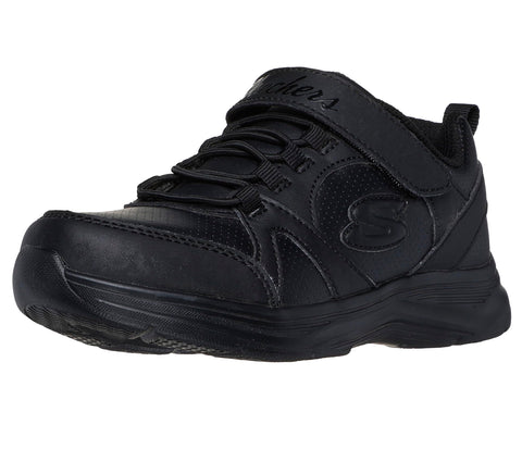 Skechers Girls Glimmer Kicks Sneaker, Black/Black, 3 Little Kid US