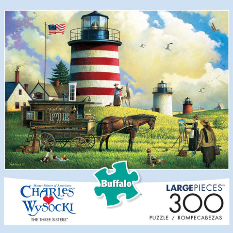 Buffalo Games - Charles Wysocki - The Three Sisters - 300 LARGE Piece Jigsaw Puzzle