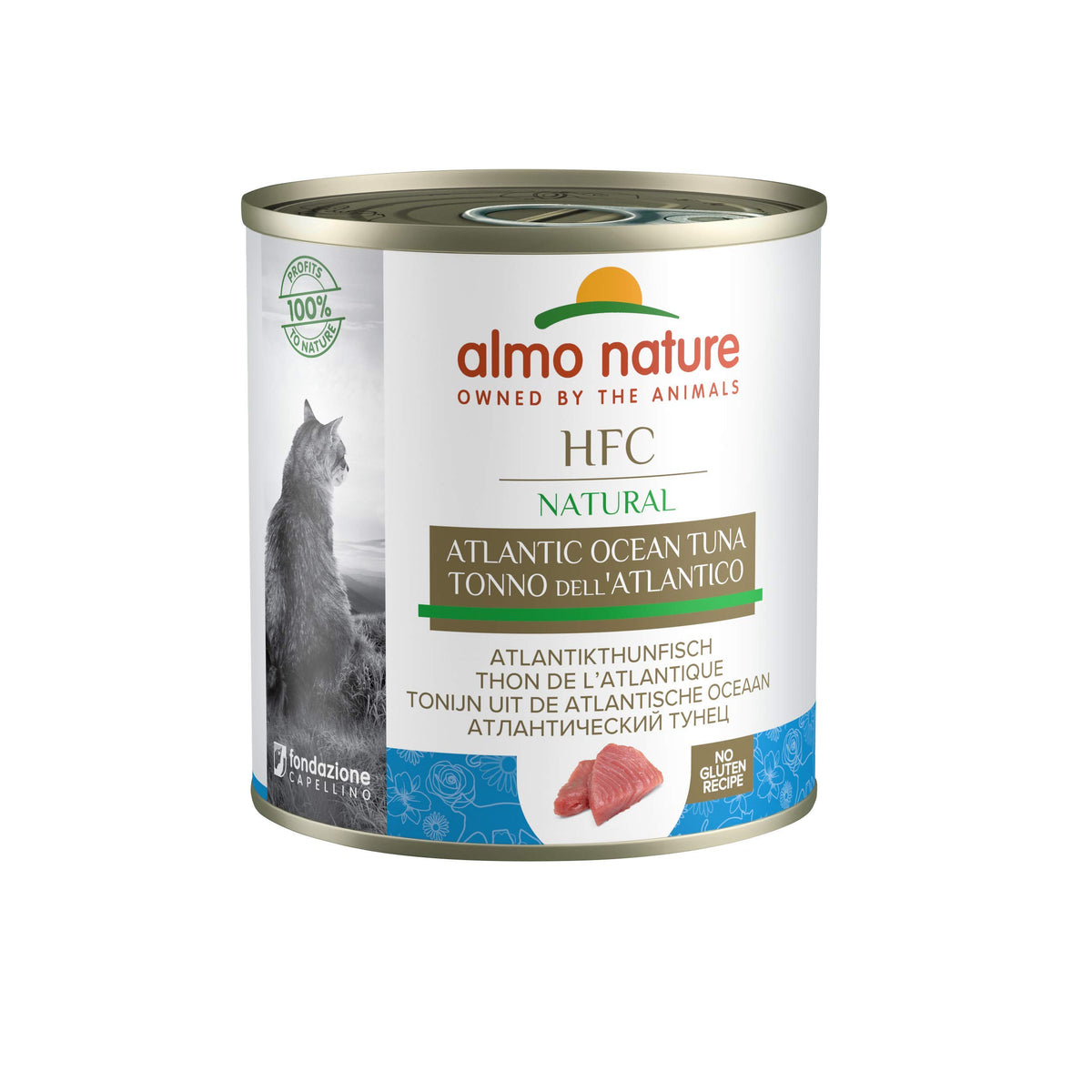 almo nature HFC Natural Atlantic Tuna Tins, 280 g, Pack of 12