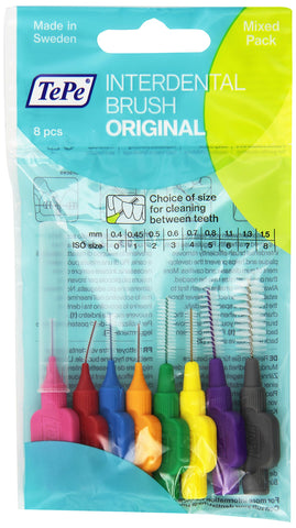 TePe Interdental Brushes Mixed Pack, Size 0-7 (8 Brushes)