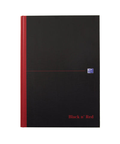 Oxford Black n' Red, A4 Notebook, Casebound, Hardback, 192 Pages, Single Notepad