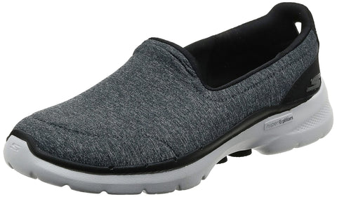 Skechers Women's GO Walk 6-Grand Horizon Sneaker, Black/White, 10