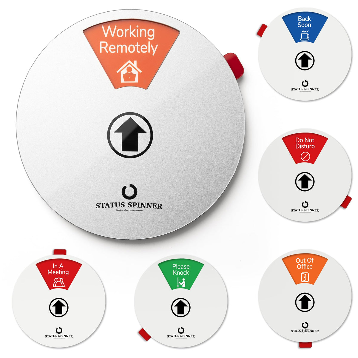 Office Door Signs Do Not Disturb Out of Office In A Meeting Working Remotely,Please Knock,Back Soon 6 Options Privacy Conference Room Signs for Office Home