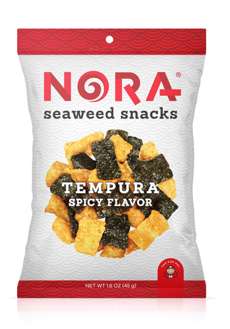 NORA SEAWEED SNACKS Spicy Tempura Seaweed Snack, 1.6 OZ