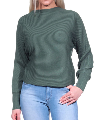 ONLY Women's Onladaline Life L/S Short Pullo KNT Noos Pullover Sweater, Balsam Green, M