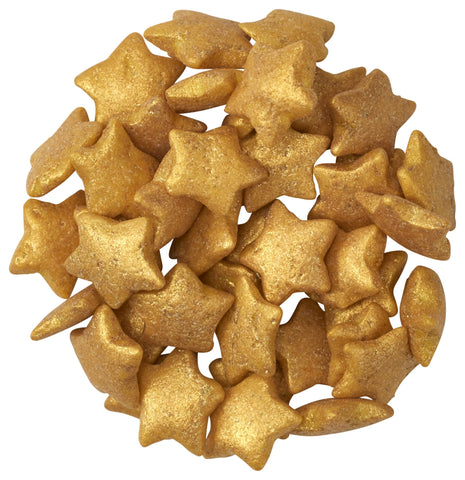 DecoPac Gold Stars Quins, Edible Cupcake Sprinkles, Sugar Cake Decorations - 18.5 ounce
